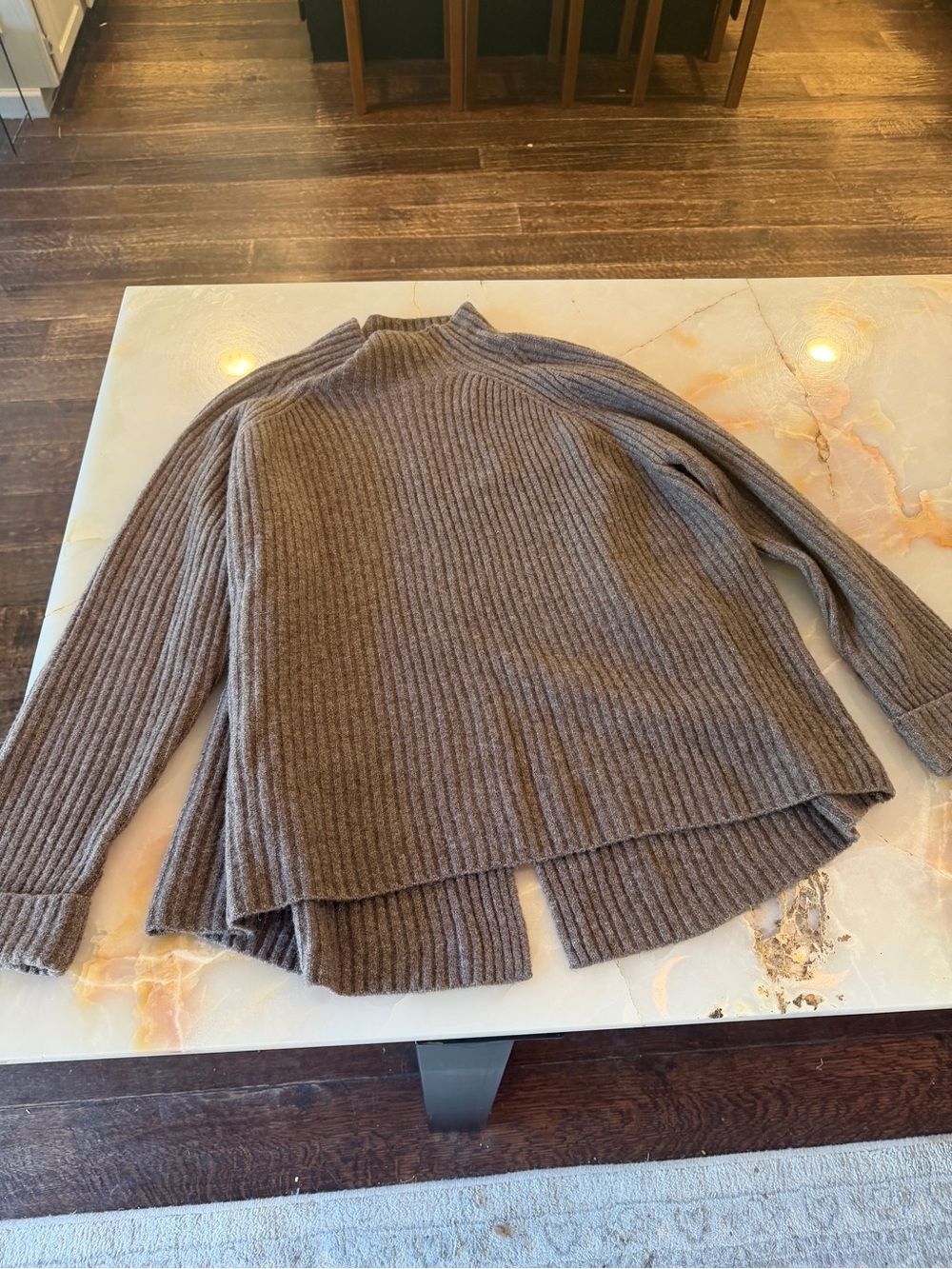 TALULAH Soft Brown Wool-Blend Knit Pullover